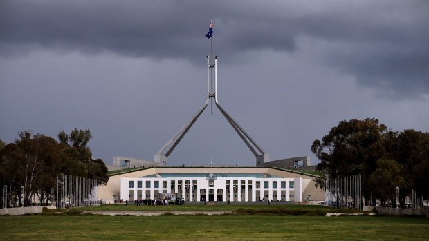Storm clouds continue to brew over Parliament House.