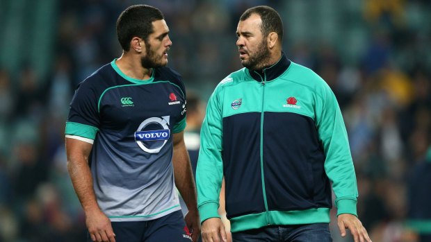 Plaudits: NSW forward Dave Dennis (left) believes Michael Cheika has done a great job with the Wallabies.