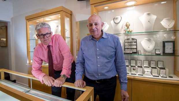 IMP Jewellery owners Denis Kelleway and Tony Fialides.