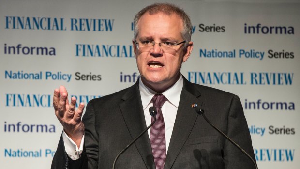 Treasurer Scott Morrison speaks at day two of the AFR- Banking and Wealth Summit.
