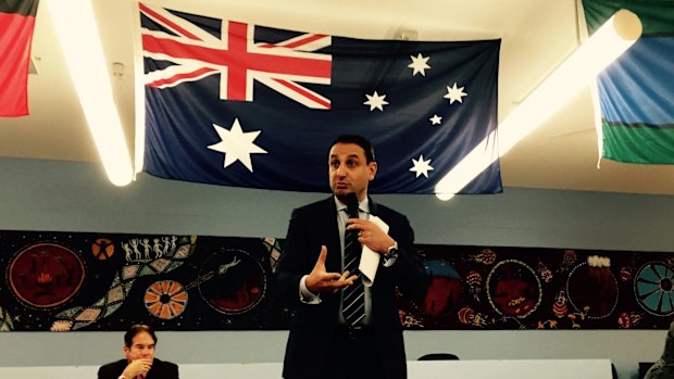 Executive director of public schools Murat Dizdar speaks at Ultimo on Wednesday. 