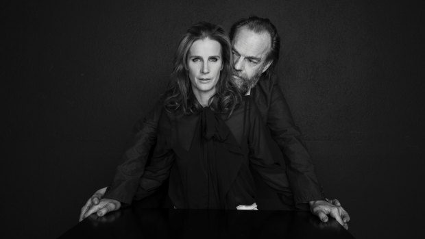 Rachel Griffiths and Hugo Weaving. "I'd work with Hugo on anything, anywhere," she says.