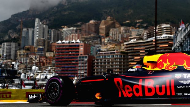  Happy hunting ground:  Daniel Ricciardo was second fastest in early practice for the Monaco Grand Prix. 