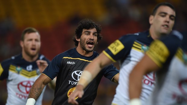 Riding a wave: Johnathan Thurston and the Cowboys may be grand-final bound.
