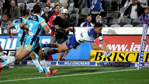 Try-scoring machine: Curtis Rona has racked up plenty of tries for the Bulldogs.