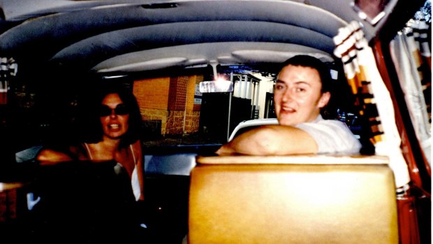 Joanne Lees and Peter Falconio in their campervan prior to Mr Falconio's murder.