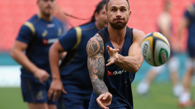 Back in the thick of it: Quade Cooper.