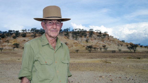 Charlie Phillott at his former Queensland property, where he is now a "caretaker".