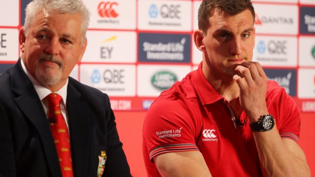 The old firm: Sam Warburton (R) and  coach Warren Gatland.