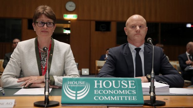 CBA chair Catherine Livingstone appeared alongside chief executive Ian Narev before the federal government's banking inquiry on Friday, facing questions about the explosive money laundering allegations levelled against the bank. 