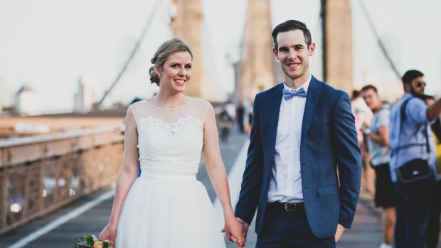 Brisbane couple Lindsay Klein and Lani Jennings were married about a year-and-a-half ago, but have been together seven years.