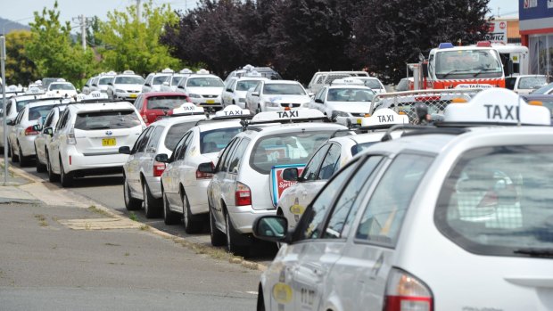 Taxi drivers will strike on Wednesday, worried about how they will be looked after when Uber comes to Canberra.