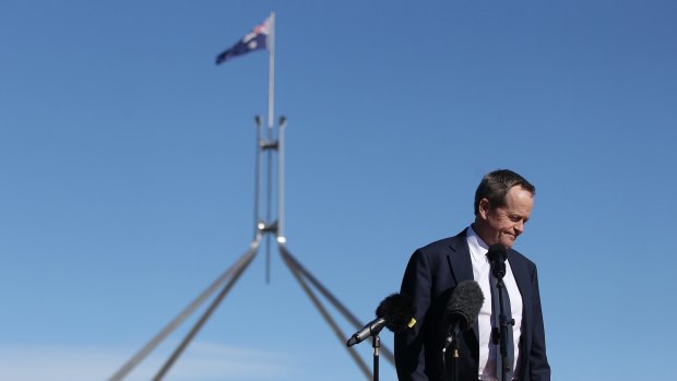 Opposition Leader Bill Shorten, pictured in Canberra on Wednesday, has expressed grave doubts about the government's citizenship plan.