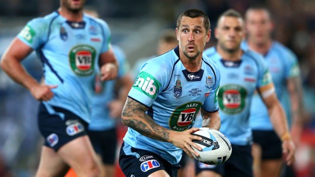Back in blue: Mitchell Pearce was solid in his return to the fold.