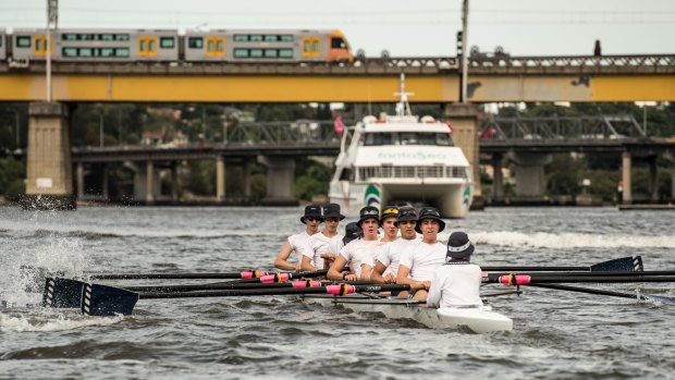 The stretch of the Parramatta River around Rhodes is already congested - and rowers fear the new wharf will make it too dangerous for rowers to use.