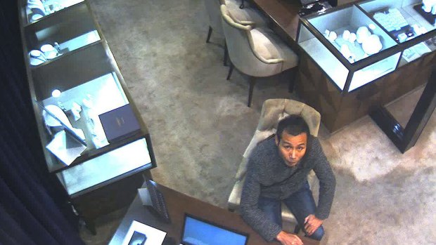 Police believe this man can assist with their inquiries into the theft of a five-carat diamond from the Cerrone store in Martin Place.