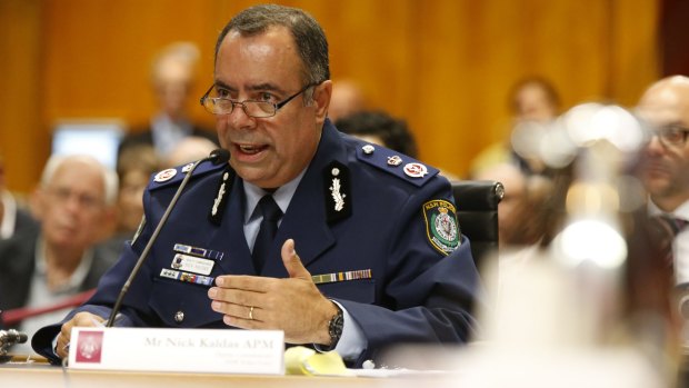 Deputy Policer Commissioner Nick Kaldas at the parliamentary inquiry in February.