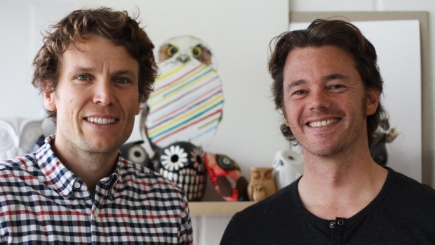 Bellroy co-founders Andy Fallshaw, left, and Hadrien Monloup.