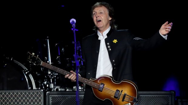 At 75, Paul McCartney didn't seem to want to stop playing at his three-hour gig.