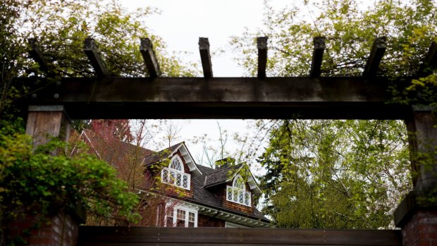 This April 5, 2014 file photo shows a view of the home where Nirvana band member, Kurt Cobain, died in 1994 at Viretta Park in Seattle.