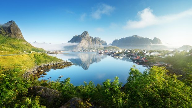 Surely the Lofoten Islands demonstrate that god must be a minimalist Nordic designer with a liking for chilly beauty and elemental colours. 