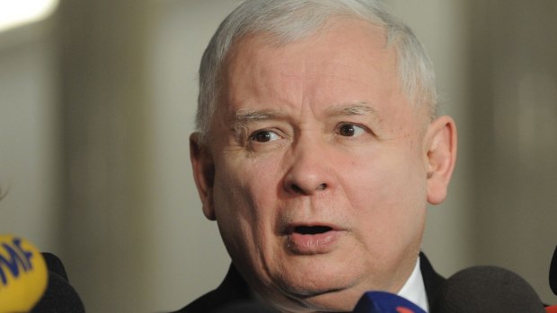 Jaroslaw Kaczynski, leader of the ruling Law and Justice party.