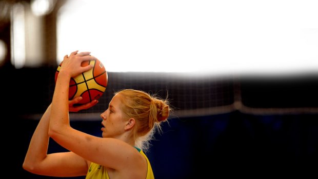 Abby Bishop played for the Opals at the London Olympics in 2012.