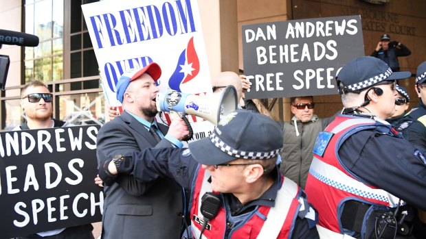Increasingly vocal intolerance in Australia: far-right group United Patriots Front.