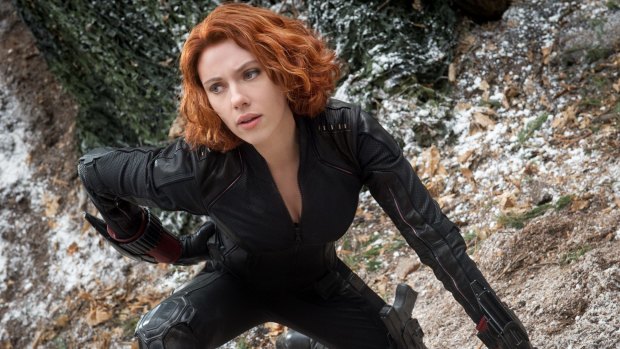 Scarlett Johansson as the Black Widow in Marvel's Avengers: Age Of Ultron.
