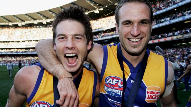 Ben Cousins and Chris Judd during happier times celebrating the Eagles' 2006 grand final win.

 
  
  
    
    


 


