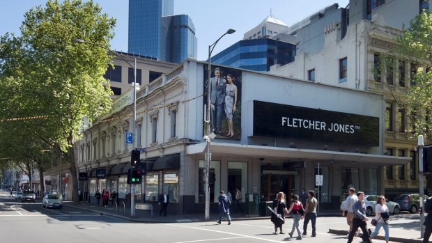 There are plans for a 26-level building above the old home of Fletcher Jones at 1-5 Queen Street.