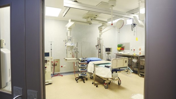 An isolation room at Westmead Hospital.