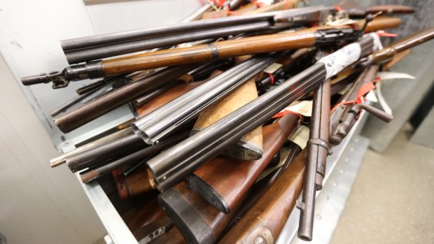Guns seized in the ACT national gun amnesty this month.