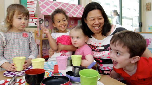 Modern-day pioneer: Anna Chan at the KU Childcare Centre in Concord.