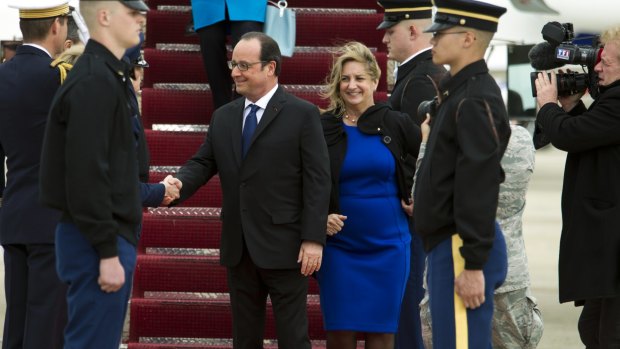 French President Francois Hollande, accompanied by his assistant chief of protocol Gladys Boluda, is in Washington to attend the Nuclear Security Summit. 