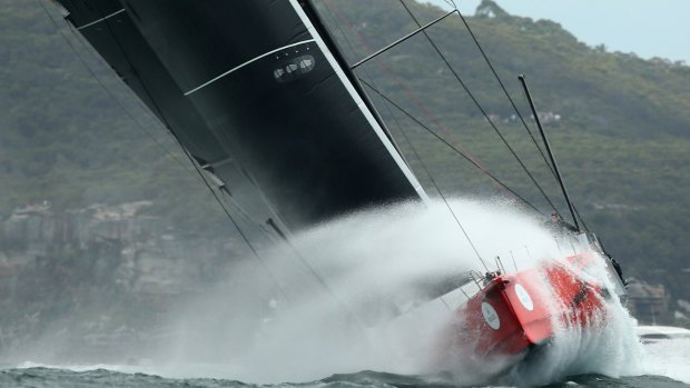  Super-maxi Comanche races during the 2015 Sydney to Hobart