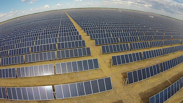 The Moree solar farm in NSW, one of many now operating, under construction or in the pipeline.