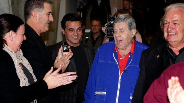 Jerry Lewis appearing at the ACTU Trades Hall in Sydney, 2011.