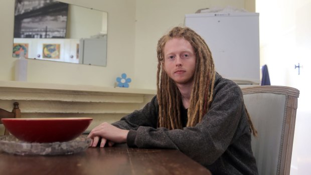 Ben Mutch, at home in Warrnambool, is unemployed was pressured into signing up for a training course, with Aquired Learning.