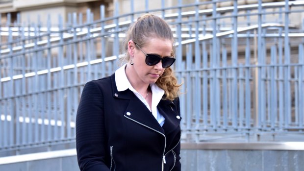 Kate DeAraugo before she enters the Bendigo Magistrates Court.