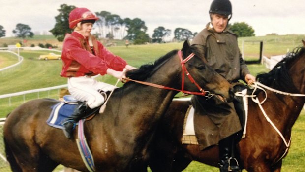 A younger Anthony Bannister (left) at work.