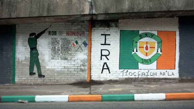 Another era? An IRA mural in Bogside, outside the walls of the city of Derry.