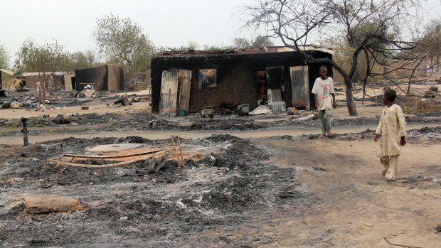The north-east town of Baga, Nigeria, which has seen repeated attacks from Boko Haram.