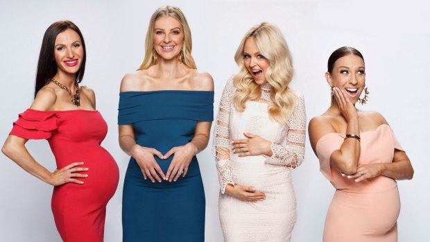 The cast of Yummy Mummies: Maria Di Geronimo, Lorinksa Merrington, Jane Scandizzo and Rachel Watts.