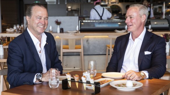 Chef Neil Perry and Rockpool Dining Group's CEO Thomas Pash. 