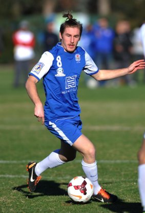 Josh Gaspari, pictured playing for Canberra Olympic last year, has accepted an offer from the Western Sydney Wanderers' National Youth League squad.