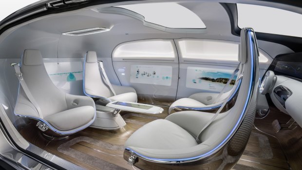 Driverless cars, such as this Mercedes F015, could soon dominate modern cities.
