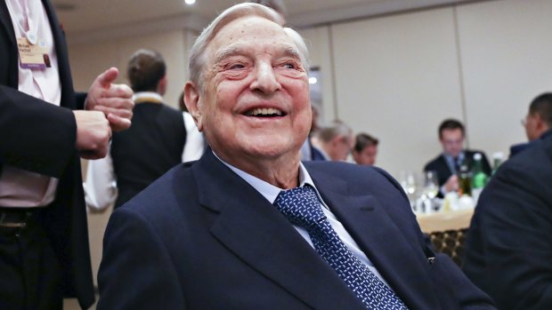 George Soros, billionaire and founder of Soros Fund Management at Davos.