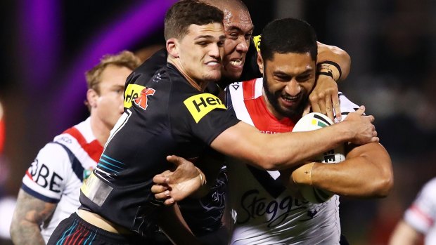 Defensive prowess: Nathan Cleary has been a revelation for the Panthers.
