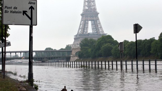 The River Seine in Paris reached its highest level in 35 years.